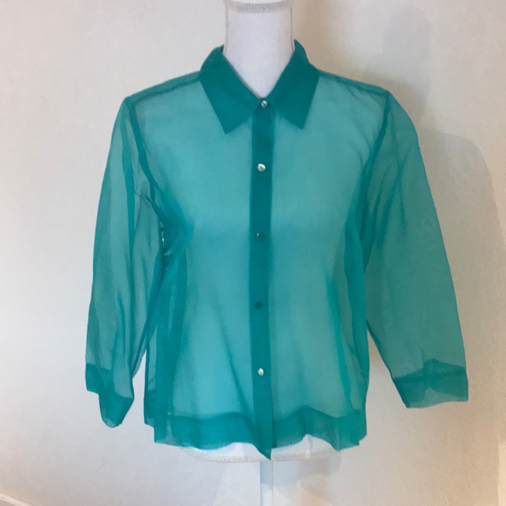 Silk Turquoise Blouse